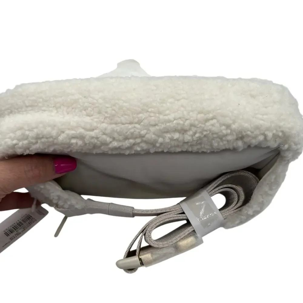 Lululemon Sherpa Fleece Crossbody Everywhere Belt Bag Gold Logo Winter White Y2K